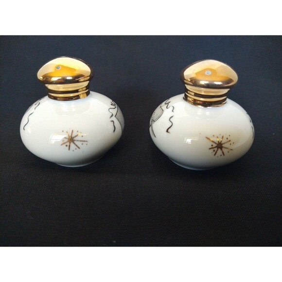 Set of Vintage Ucagco Gilded Birdcages Salt Pepper Shakers Made in Japan small - Picture 4 of 12